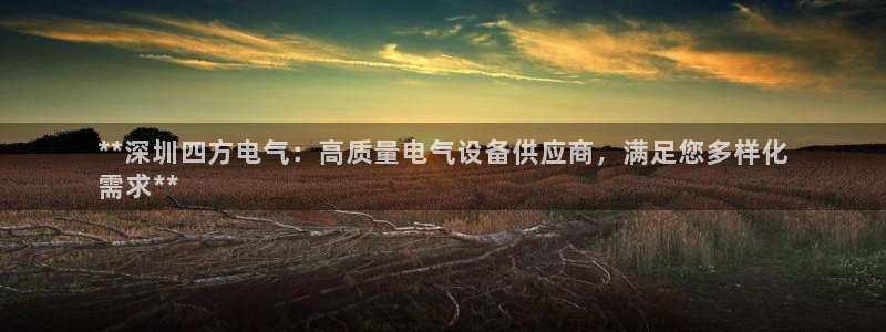 凯发正规网站：**深圳四方电气：高质量电气设备供应